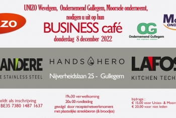 Ondernemend Gullegem & Moorsele onderneemt nodigen u uit op hun BUSINESS café.